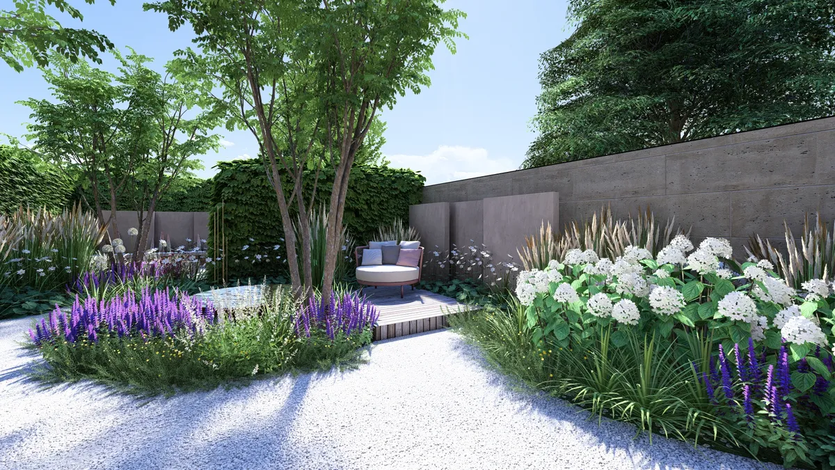 Posezení v zahradě