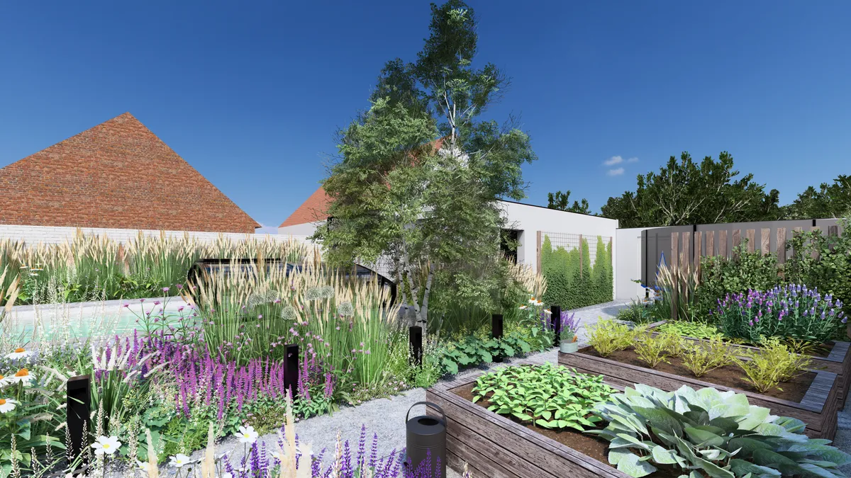 Dubove vyvysene uzitkove zahony