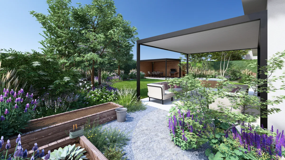 Mlatova cesta v zahrade