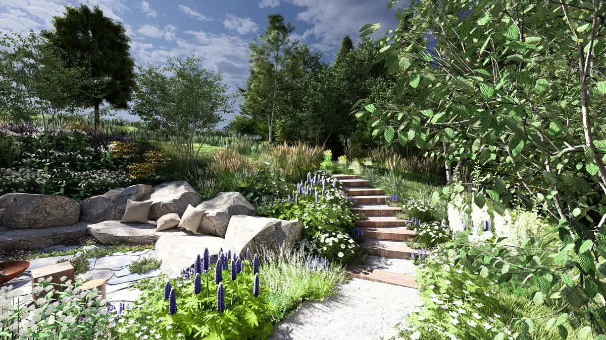 Ohniste z lomoveho kamene schodiste dubove tramy