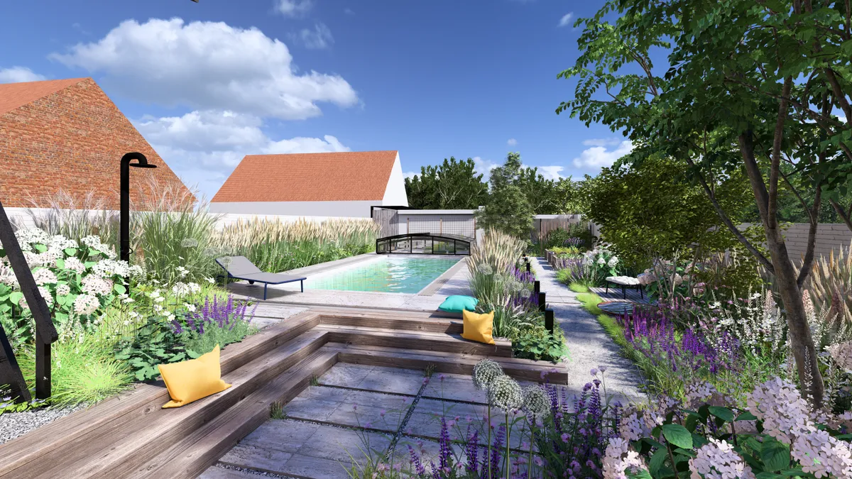 Pobytove schody z masivnich dubovych tramu