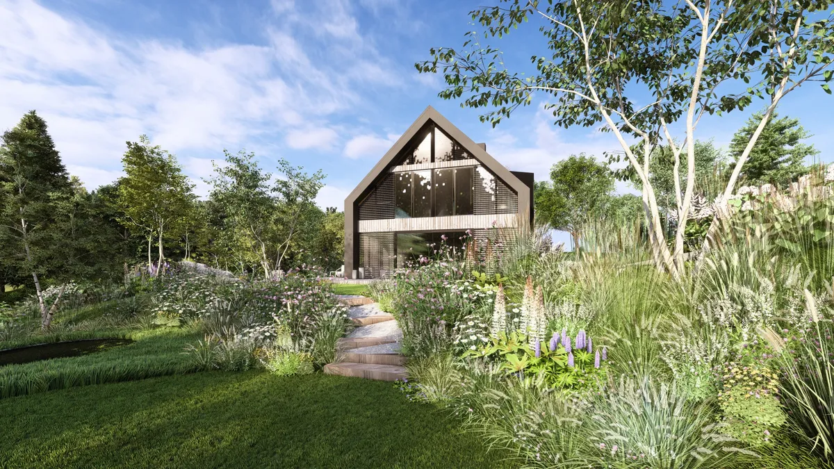 Zahrada v horach prirozene vysadby